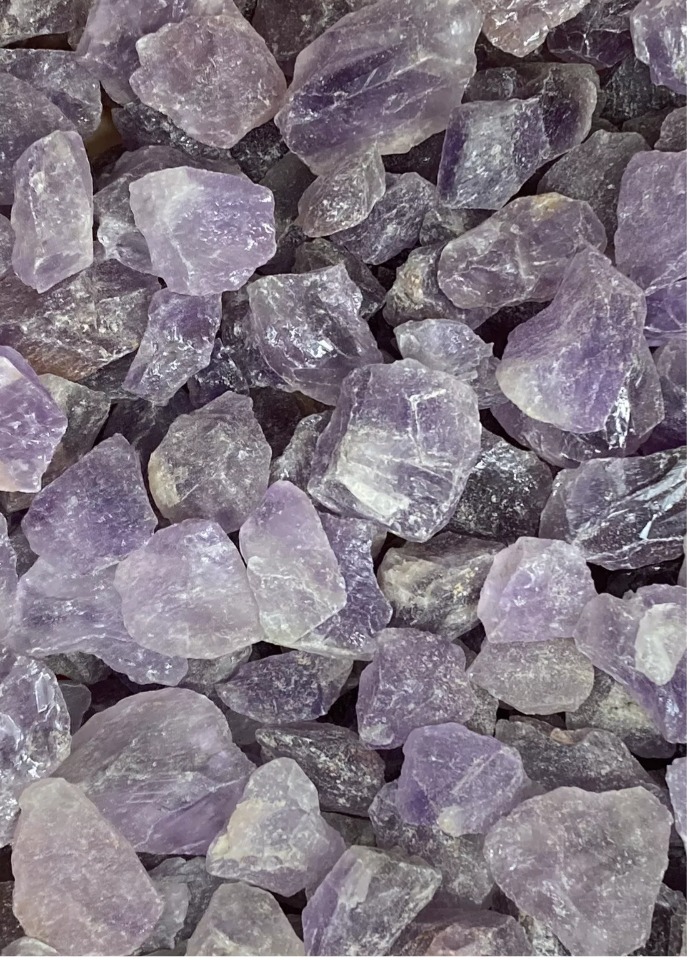 Raw amethyst chunks 1kg