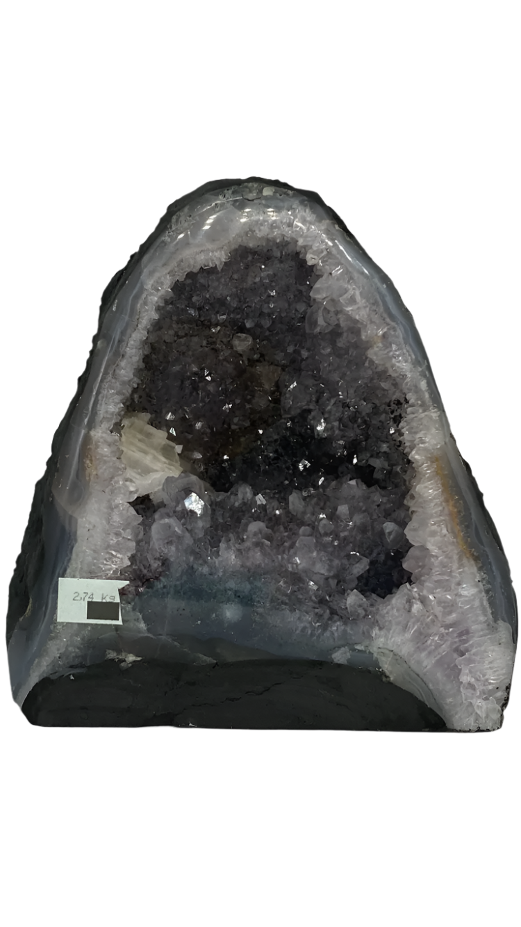 Smoky quartz amethyst geode