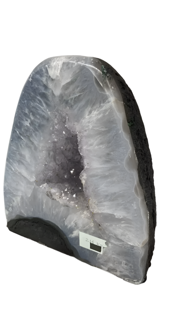 Clear quartz geode