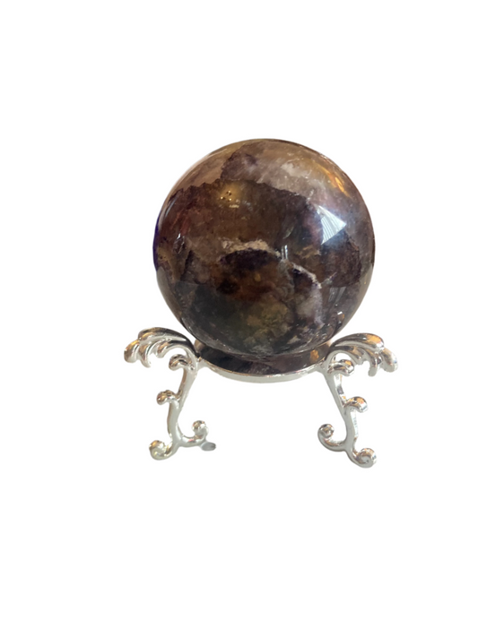 Fluorite sphere and stand