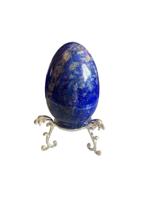 Lapis lazuli egg and stand