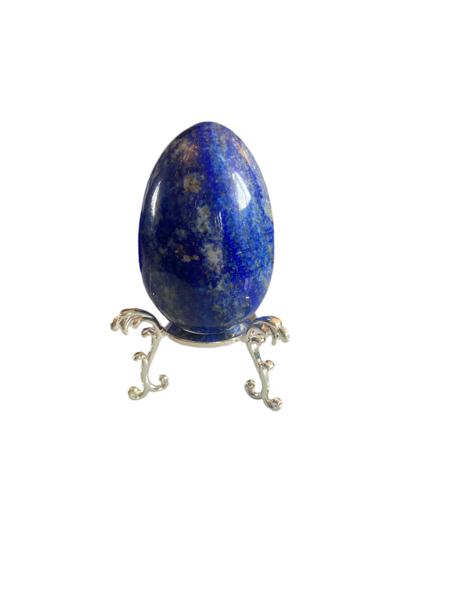 Lapis lazuli egg and stand