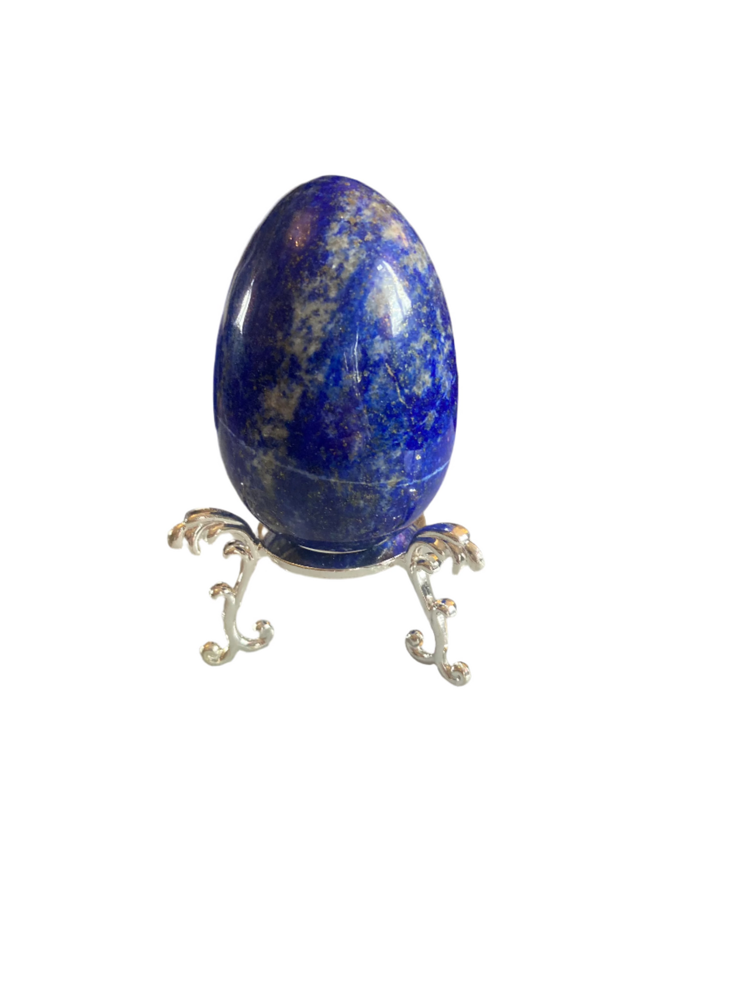 Lapis lazuli egg and stand