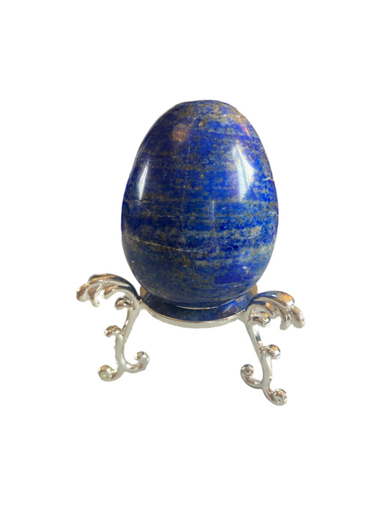 Lapis lazuli egg and stand