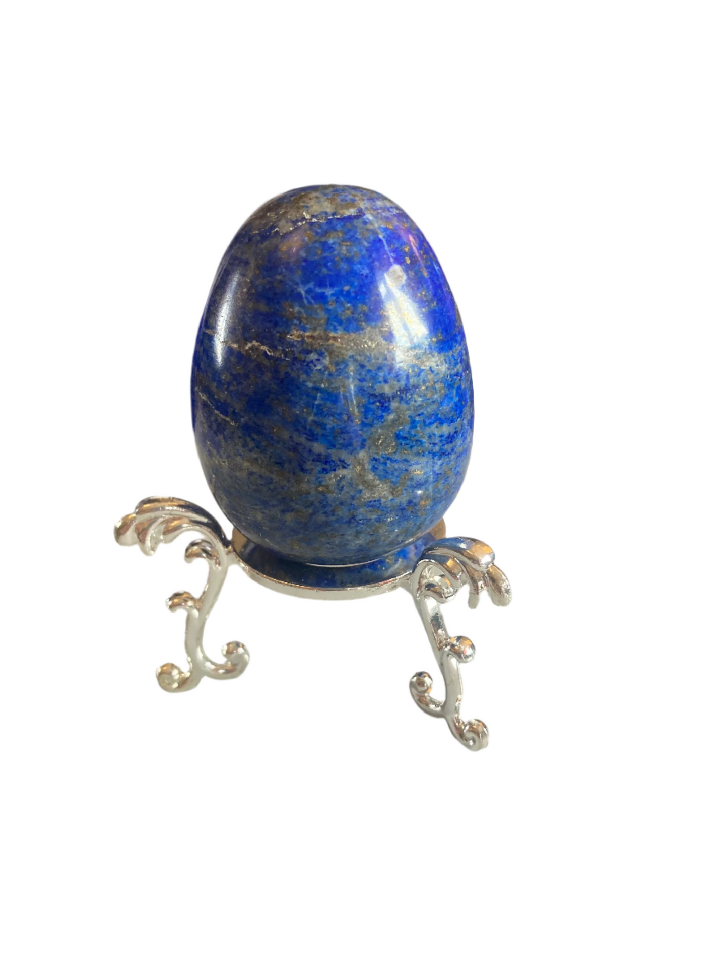 Lapis lazuli egg and stand