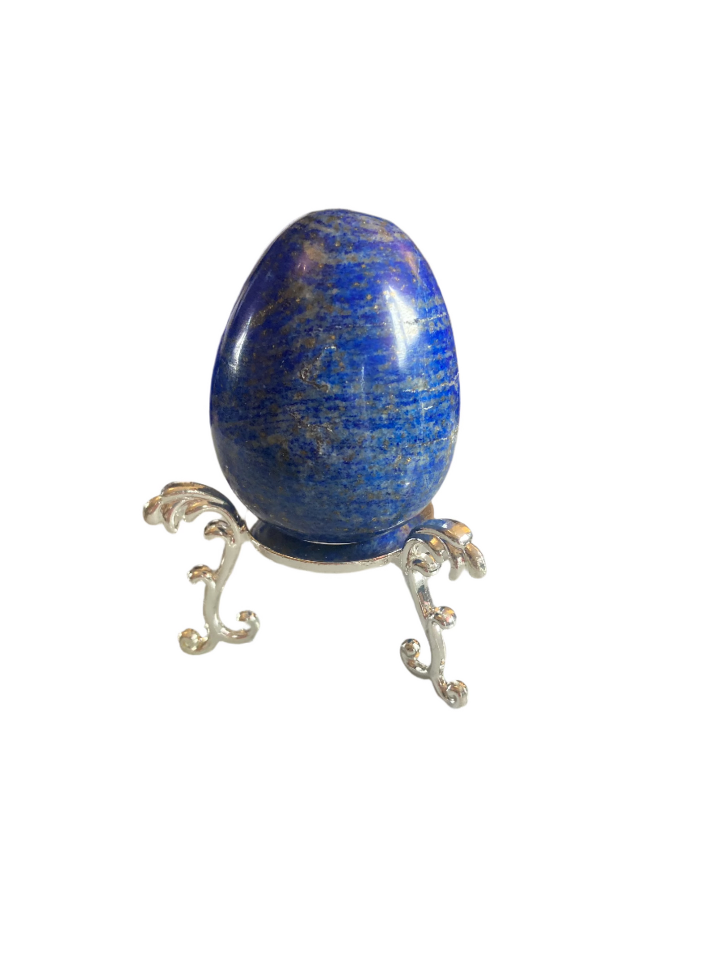 Lapis lazuli egg and stand