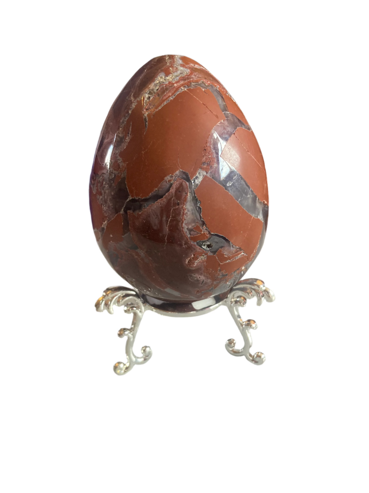 Football agate egg and stand