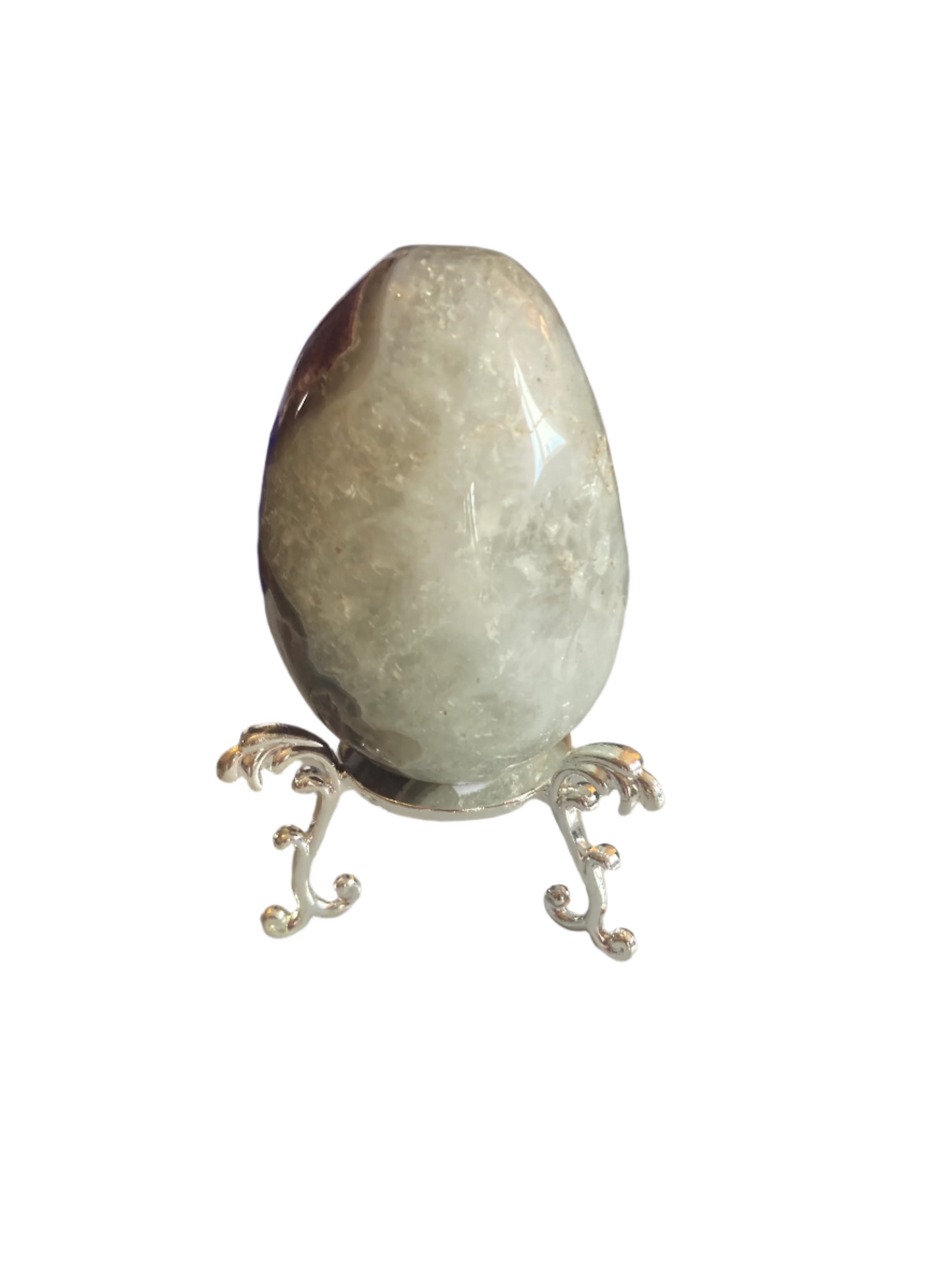 Football agate egg and stand