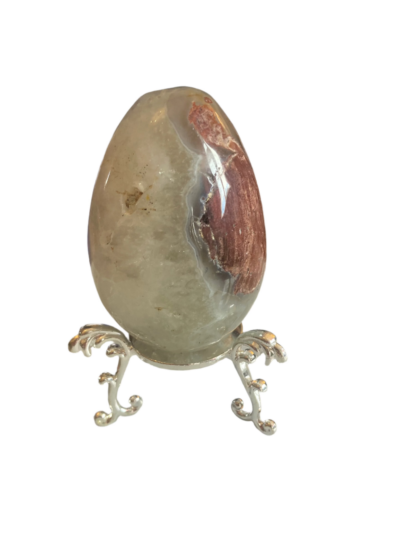 Football agate egg and stand