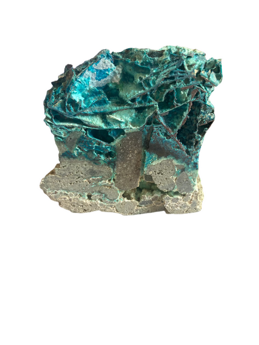 Copper fibre chrysocolla