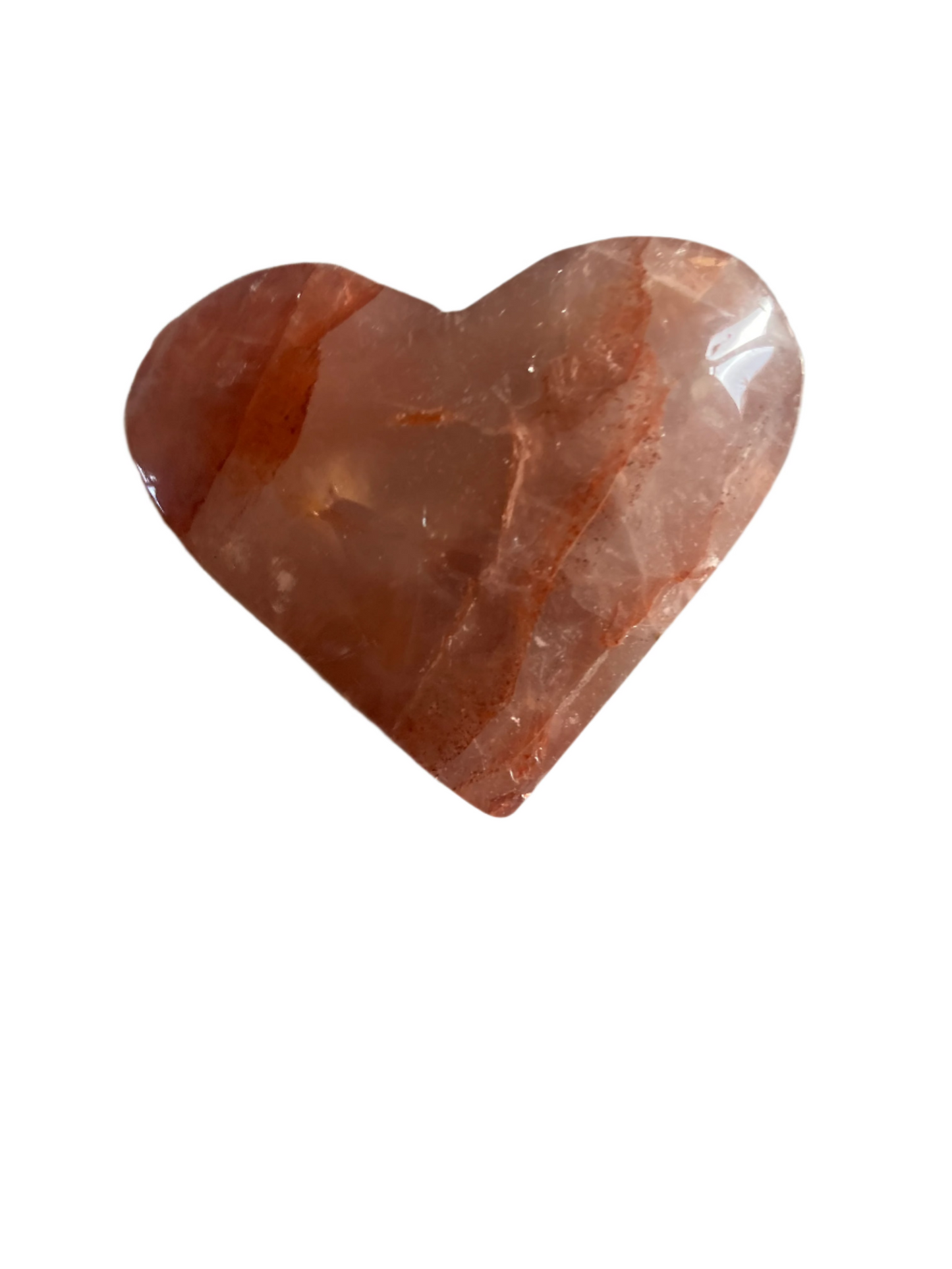 Fire quartz heart palms