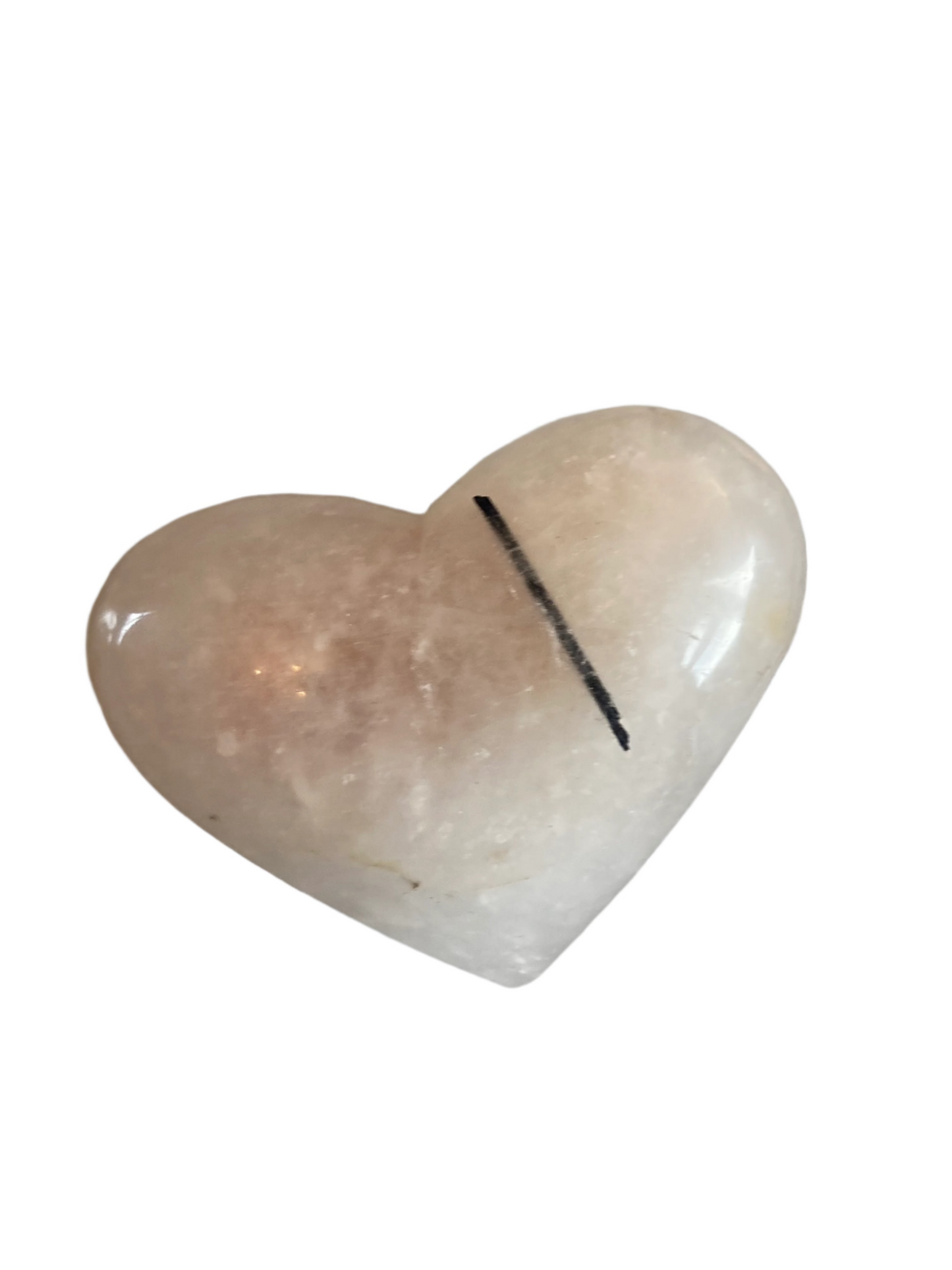 Tourmaline quartz heart palms